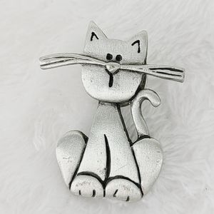 Pewter Cat Pin